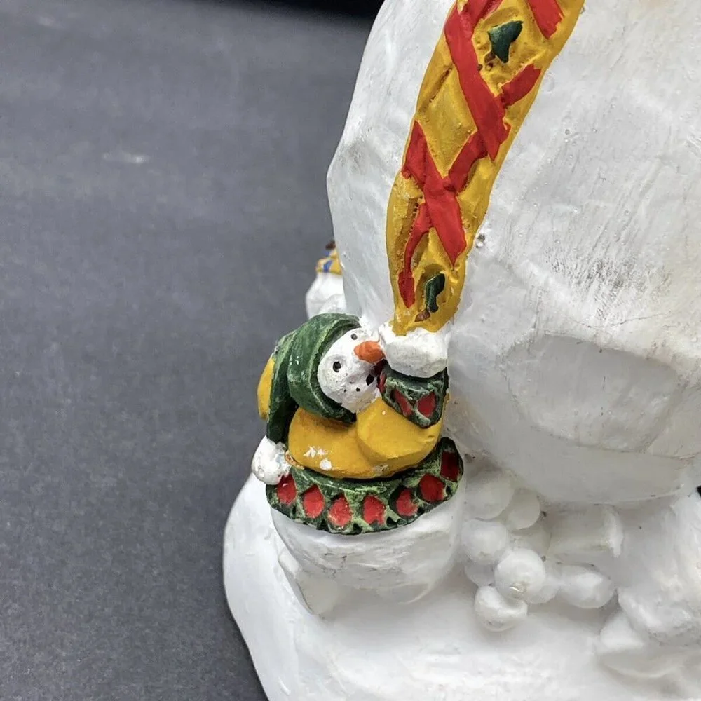 Vintage Y2K Dept 56‎ Christmas Country Snowman Taper Candle Holder Figurine 11